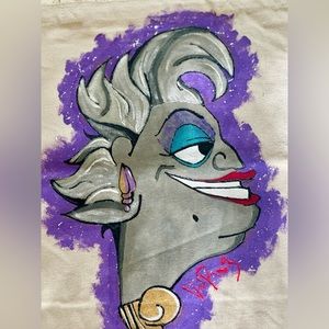 NWT Hand painted Ursula canvas tote bag